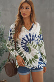 Casual Tie-dye V Neck Pullover Sweatshirt
