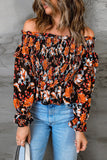 Off The Shoulder Smocked Floral Top