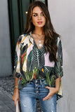 Print Buttoned Long Sleeve Shirt
