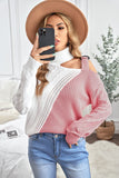 Turtleneck Cold Shoulder Sweater