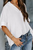 Short Sleeve Button Solid Shirt