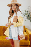 Color Block Textured Long Sleeve Shirt with Pocket