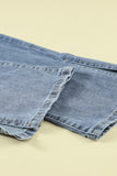 High Rise Slit Anklet Flare Jeans