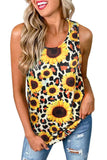Sunflower Twist Back Casual Tank