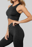 Crisscross Sports Bra and Leggings Set