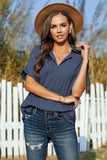 Short Sleeve Button Solid Shirt