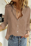 Textured Solid Color Basic Shirt