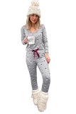 Glass Printed Button Top & Pants Loungewear
