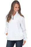 Pocket Style Quarter Zip Sweatshirt