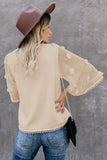 Crew Neck Kimono Sleeve Knit Top