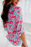 Abstract Print Buttoned Long Sleeve Shirt