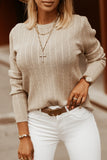 Crewneck Cutout Knit Sweater