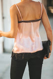 Apricot Satin Lace Cami Tank