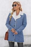 Lapel Collar Button Fleece Jacket