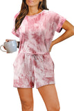 Pocketed Tie Dye Knit Romper