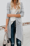 Selected Button Pocketed High Low Cardigan
