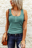 Buttoned Ribbed Tank