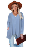 Asymmetric Hemline Long Sleeve Top