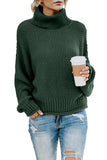 Turtleneck Balloon Long Sleeve Pullover Sweater