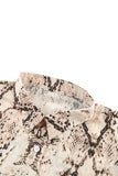 Python Print Short Sleeve Shirt    Leopard Print Short Sleeve Shirt