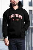 Letter Print Men's Hoodie with Kangaroo Pocket