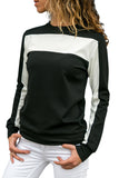 Color Block Round Collar Sweatshirt