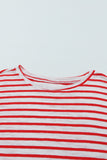 Cotton Blend Striped Long Sleeve Top