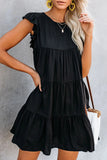 Pocket Tiered Ruffled Mini Dress