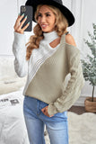 Turtleneck Cold Shoulder Sweater
