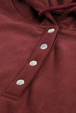 Snap Button Pullover Hoodie with Pocket