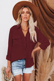 Turn-down Collar Pocketed Button Shirt