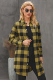 Turn-down Collar Plaid Shirt Coat