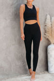 Crop Yoga Bra and High Waist Leggings Sports Wear