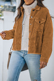 Corduroy Pocket Buttoned Jacket