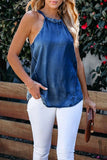 Halter Neck Denim Tank Top