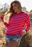 Striped Long Sleeve Pullover Sweater