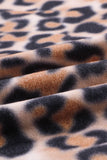 Brown Leopard Cotton Pocketed Joggers