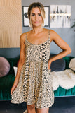 Tiered Leopard Babydoll Dress