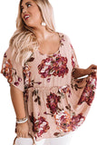 Plus Size Floral Babydoll Tunic Top