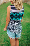 Tribal Tie-dye Print Tank Top
