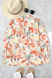 Floral Print Wrap Long Sleeve Blouse