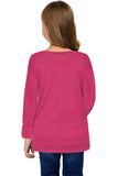 Little Girls Long Sleeve Buttoned Side Top