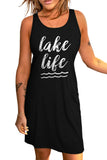 Moon Phases Forest Aesthetic Print Tank Dress