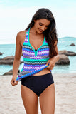 Tie-dye Racerback Tankini Swimsuit