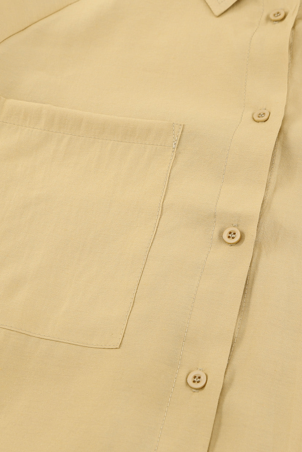 Billowy Sleeves Pocketed Shirt