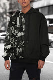 Camo Colorblock Men's Hoodie with Kangaroo Pocket