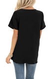 Button Up Front Tie Detail Woven Top