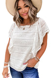 Cascading Ruffle Lace Blouse