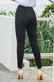 Elastic Waistband Drawstring Denim Pants