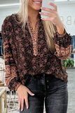 Vintage Blooms Print Blouse